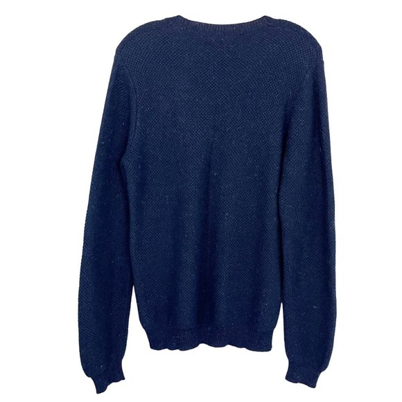 GoodLife Mens Navy Blue Crewneck Pullover Sweater Alpaca Cotton - Size Small - Picture 2 of 4